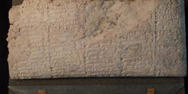 A cuneiform tablet authorities say was illicitly imported by Hobby Lobby