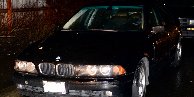 The car in which the 28-year-old woman was reportedly found.