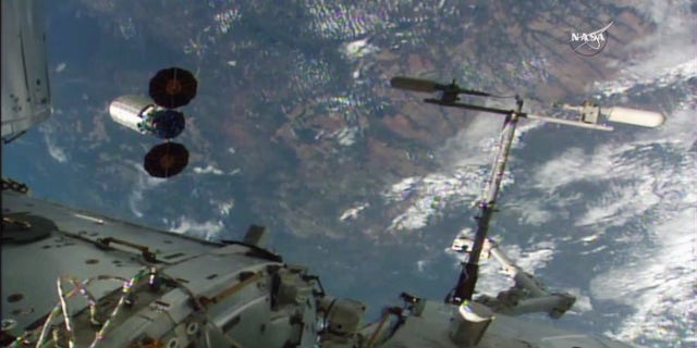 The Orbital ATK Cygnus spacecraft S.S. Rick Husband departs the International Space Station on June 14, 2016 to end its delivery mission. NASA will light the largest fire ever set in space inside the spacecraft in an expe