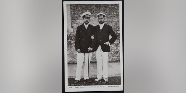 Czar Nicholas II with his cousin, the Prince of Wales (Henry Aldridge & Son)
