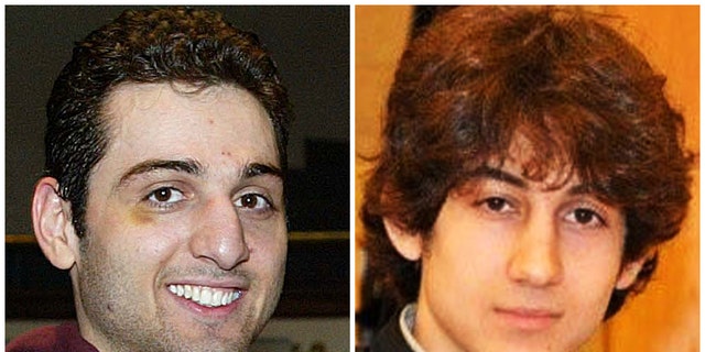 FILE - This combination of undated file photos shows the two brothers the FBI initially said were suspects in the Boston Marathon bombing on Monday, April 15, 2013, Tamerlan Tsarnaev, 26, left, and Dzhokhar Tsarnaev, 19. Suspect Tamerlan Tsarnaev died after a gunfight with police several days later, while Dzhokhar Tsarnaev, was captured and lies in a hospital prison. Three more suspects have been taken into custody in the marathon bombings, police said Wednesday, May 1, 2013. (AP Photo/The Lowell Sun & Robin Young, File)