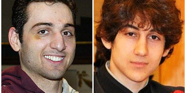 FILE - This combination of undated file photos shows the two brothers the FBI initially said were suspects in the Boston Marathon bombing on Monday, April 15, 2013, Tamerlan Tsarnaev, 26, left, and Dzhokhar Tsarnaev, 19. Suspect Tamerlan Tsarnaev died after a gunfight with police several days later, while Dzhokhar Tsarnaev, was captured and lies in a hospital prison. Three more suspects have been taken into custody in the marathon bombings, police said Wednesday, May 1, 2013. (AP Photo/The Lowell Sun & Robin Young, File)