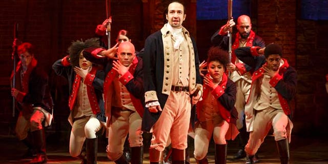 Lin-Manuel Miranda during a performance of "Hamilton," in New York.