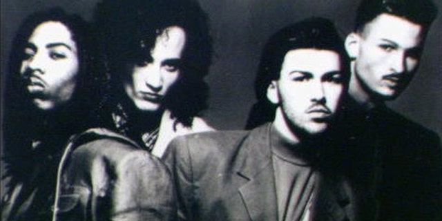 A 1991 photo of the group Color Me Badd.