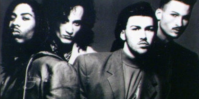 A 1991 photo of the group Color Me Badd.
