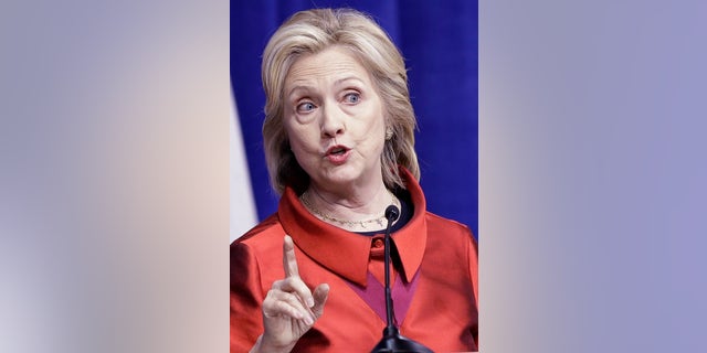 Democratic presidential candidate Hillary Rodham Clinton delivers a speech at Texas Southern University in Houston, Thursday, June 4, 2015. Clinton is calling for an expansion of early voting and pushing back against Republican-led efforts to restrict voting access, laying down a marker on voting rights at the start of her presidential campaign. (AP Photo/Pat Sullivan)