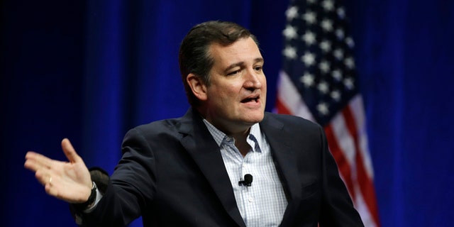 Sen. Ted Cruz addresses the Sunshine Summit in Orlando, Fla., Friday Nov. 13, 2015.