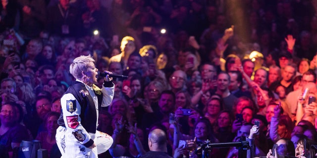Pink performs at The Armory, Feb. 2, 2018, in Minneapolis.