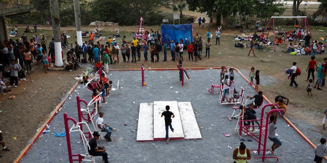 The caravan has been traveling through Mexico in the last week.