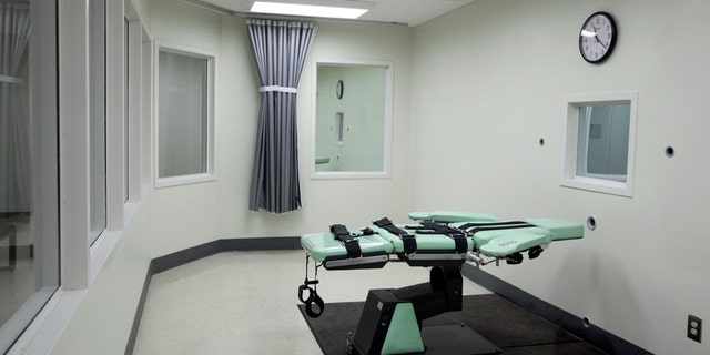 This Sept. 21, 2010 file photo shows the interior of the lethal injection facility at San Quentin State Prison in San Quentin, Calif.