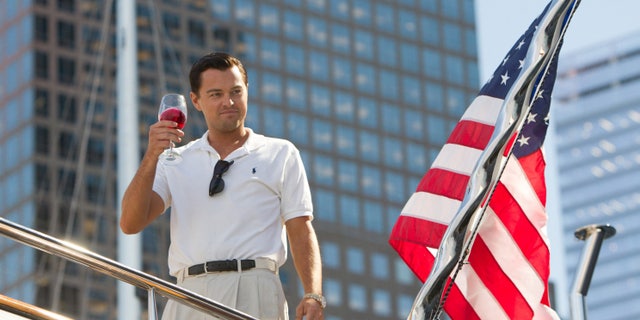 Leonardo DiCaprio as Jordan Belfort in a scene from "The Wolf of Wall Street."