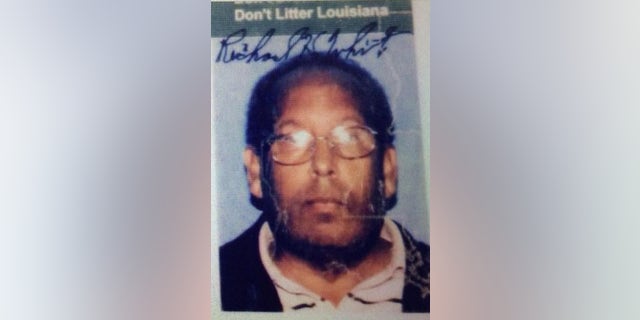 This drivers license image released by the Jefferson Parish Sheriff's Office shows Richard White. The Jefferson Parish Sheriff's office said in a statement that 63-year-old White was pronounced dead Saturday, March 21, 2015, at a local hospital. Sheriff Newell Normand said White — who was shot three times by one of Normand's lieutenants Friday after approaching a security checkpoint at New Orleans' international airport, spraying insecticide and brandishing a machete — was also carrying a bag loaded with six Molotov cocktails: six Mason jars with cloth wicks soaked in gasoline. (AP Photo/Jefferson Parish Sheriff's Office)