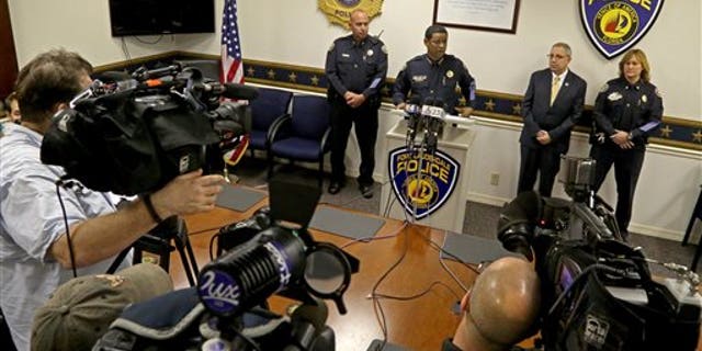 Fort Lauderdale Police Chief Frank Adderly addresses the media on Tuesday, Feb. 24, 2015.