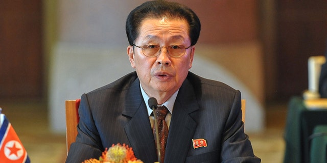 Aug. 14, 2012: In this file photo provided by China's Xinhua News Agency, Jang Song Thaek, North Korea's vice chairman of the powerful National Defense Commission, attends the third meeting on developing the economic zones in North Korea, in Beijing.