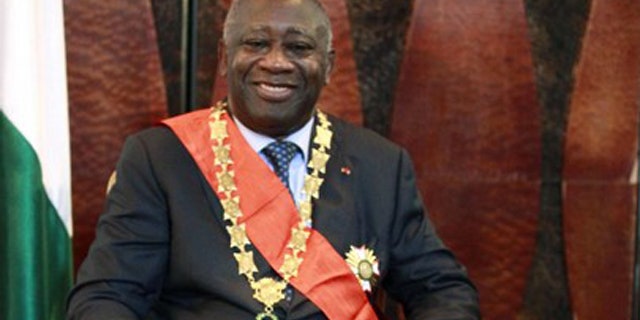 Dec. 4, 2010: Ivory Coast's Laurent Gbagbo sits after his inauguration at the presidential palace in Abidjan.