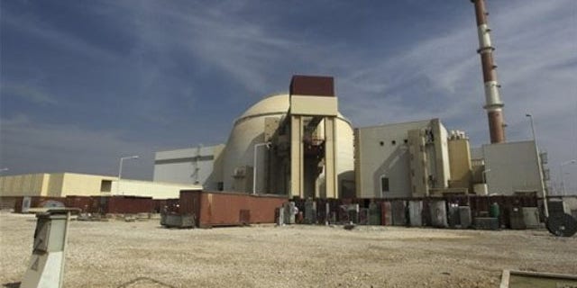 Oct. 26, 2010: The reactor building of the Bushehr nuclear power plant is seen, just outside the southern city of Bushehr, Iran.