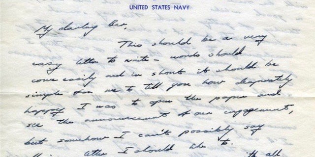 Former President George H.W. Bush sent Barbara a love letter that she kept in her scrapbook.