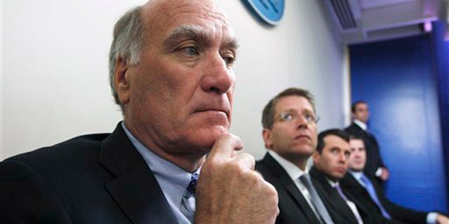 White House Chief of Staff William Daley, left, and others listen as President Obama speaks at the White House in Washington July 11 before meeting with Republican and Democratic leaders regarding the debt ceiling.