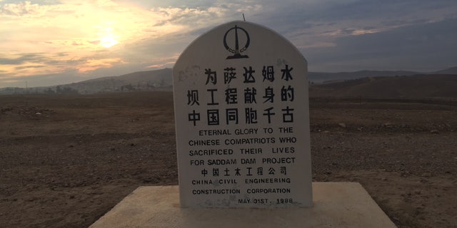 Chinese memorial for workers who died constructing Mosul Dam