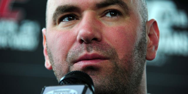 UFC President Dana White speaks during a press conference promoting UFC 146 at Philips Arena on February 16, 2012 in Atlanta, Georgia.