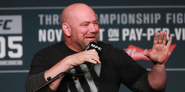 UFC president Dana White answers a question during the UFC 205 press conference at The Theater at Madison Square Garden on Nov. 10, 2016 in New York City.
