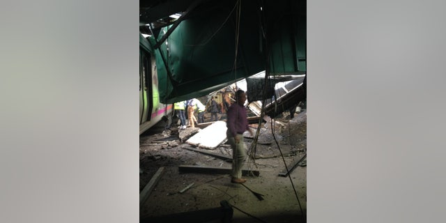 Crews at the crash site.