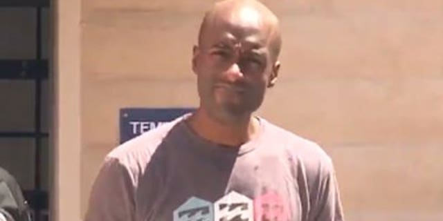 David Herbert, 36, has been accused of abusing two Siberian huskies in Oceanside, California.
