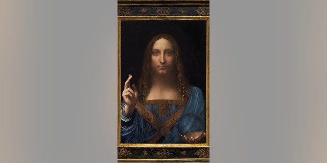 "Salvator Mundi," an ethereal portrait of Jesus Christ which dates to about 1500, is on display for the media at Christie's auction in New York.