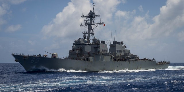 The USS Benfold was one of two U.S. Navy guided-missile destroyers that sailed through the Taiwan Strait.