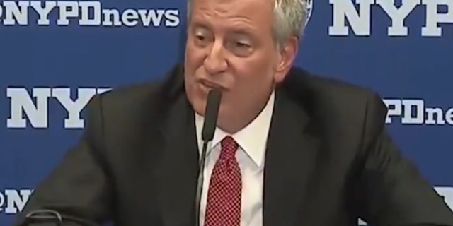 Aug 11: New York's Mayor Bill deBlasio addresses the media.
