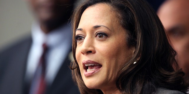 Nov. 16, 2012: California Attorney General Kamala Harris speaks during a news conference in Los Angeles.