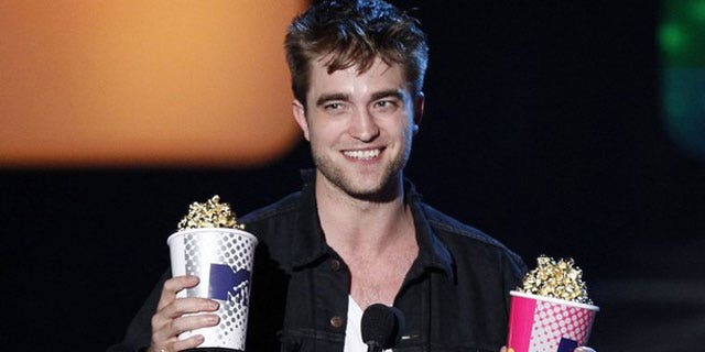 Robert Pattinson, shown here at an MTV Awards ceremony.