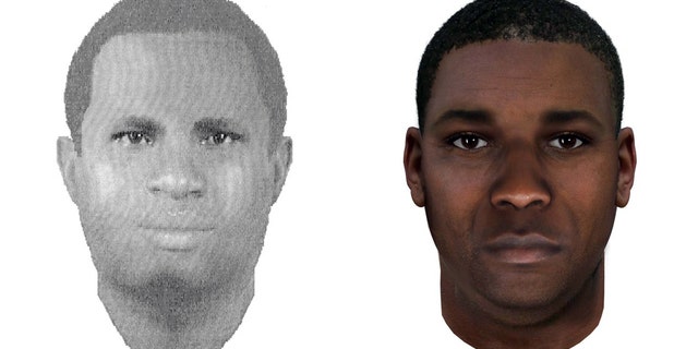 Authorities have released a composite sketch of the suspect made in 2003, left, and an age-progressed composite sketch showing what he may look like today.