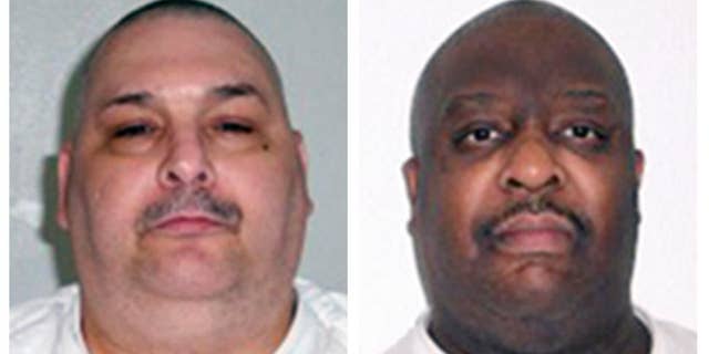 This combination of undated file photos provided by the Arkansas Department of Correction shows death-row inmates Jack Jones, left, and Marcel Williams.