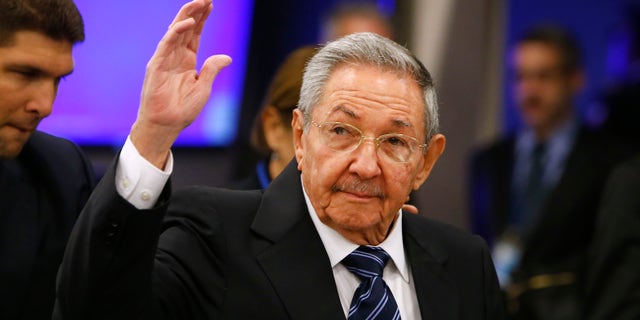 Sept. 28, 2015- Cuba's President Raul Castro arrives for the 70th session of the UN General Assembly at UN headquarters.