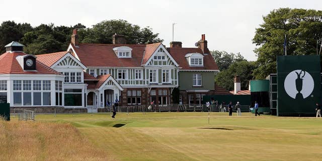 FILE - This is a Sunday, July 14, 2013 file photo of the clubhouse at Muirfield golf course in Muirfield. Muirfield, one of the golf clubs that hosts the British Open, has voted against allowing women to become members. The decision was announced Thursday May 19, 2016 after a vote of Muirfield’s 750 members following a two-year consultation process at the Scottish club. (AP Photo/Scott Heppell, File)