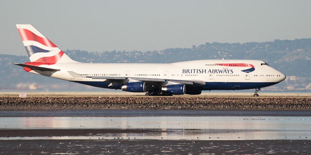 A British Airways Boeing 747-400 taxis at San Francisco International Airport