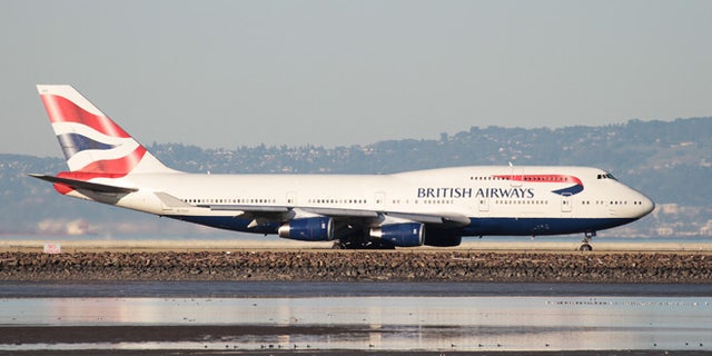 A British Airways Boeing 747-400 taxis at San Francisco International Airport