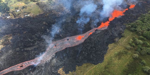 The lava flows created brush fires. Lava from fissure 20 also entered the ocean.
