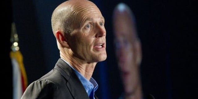 Florida Gov. Rick Scott speaks in Fort Lauderdale, May 16, 2012.