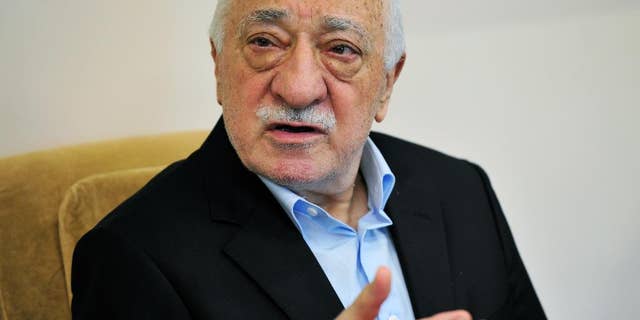 Islamic cleric Fethullah Gulen speaks to members of the media in Saylorsburg, Pa. Sunday.