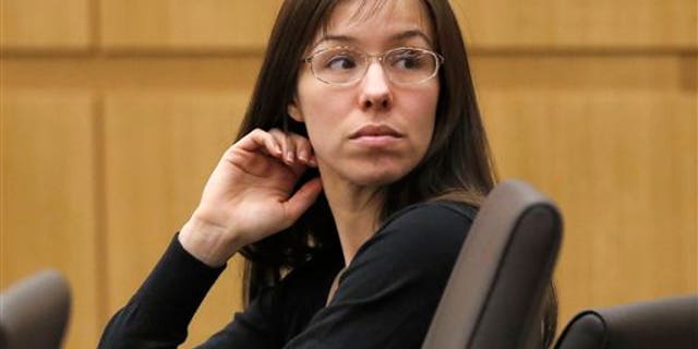 Jodi Arias appearing for her trial in Maricopa County Superior court in Phoenix, on Jan. 9, 2013.