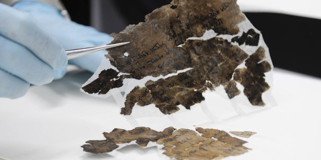 Conserving the Scrolls at the Israel Antiquities Authority laboratories in Jerusalem.