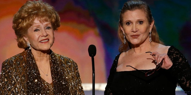 Debbie Reynolds, left, and Carrie Fisher both died in December 2016 within a day of each other. Fisher died at age 60 and Reynolds was 84.