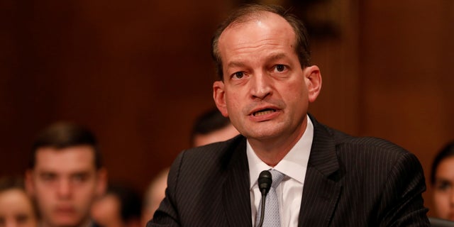 Labor Secretary Alex Acosta is formerly the dean of the Florida International University College of Law. During his confirmation hearings, he was grilled about the Epstein plea deal.