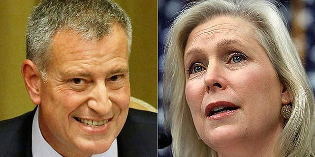 New York Democratic Sen. Kirsten Gillibrand and New York Mayor Bill de Blasio are joining the calls to gut the U.S. Immigration and Customs Enforcement agency.