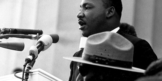 Dr. Martin Luther King Jr. speaks at the Civil Rights March on Washington, D.C. (8/28/1963 NA)