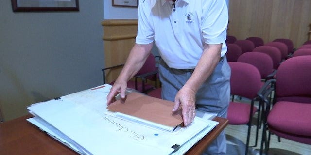 James Reis, 73, shows Fox News parts of his expansive deed collection.