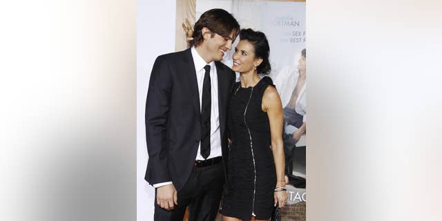 Demi Moore (nee Guynes) took her professional name from her first husband, musician Freddy Moore, when they married in 1980. She later married Bruce Willis in 1987 and Ashton Kutcher (pictured) in 2005.