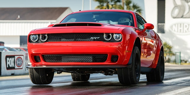 The Demon is the only production car that can lift its front wheels off the ground.